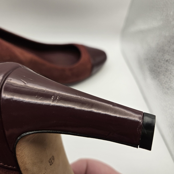 Cole Haan Maroon Suede Heels - Picture 12 of 14
